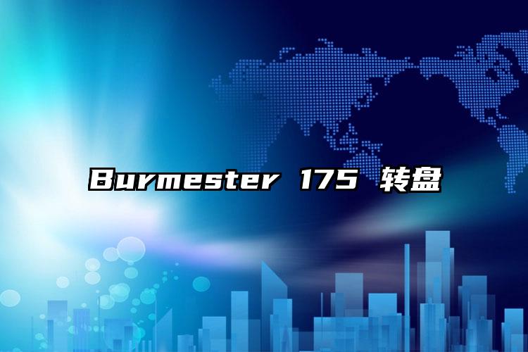 Burmester 175 转盘